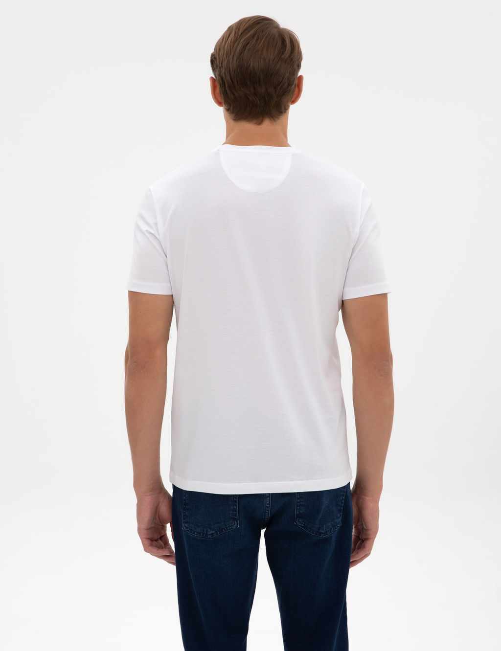 Beyaz Slim Fit Basic Ti__rt
