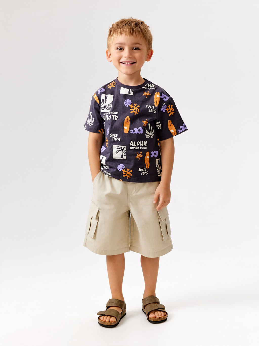 ACOOLA / Шорты детские для мальчиков Zulem бежевый  фото 3