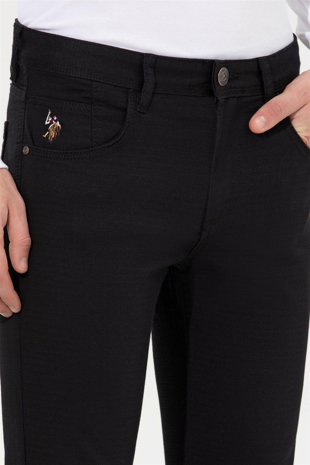 U. S. Polo Assn / Мужские черные брюки из плотной ткани - U.s. polo assn фото 6