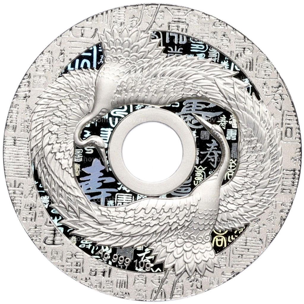 Монета 1 доллар 2022 года Самоа Все идет хорошо Долголетие (Журавли)