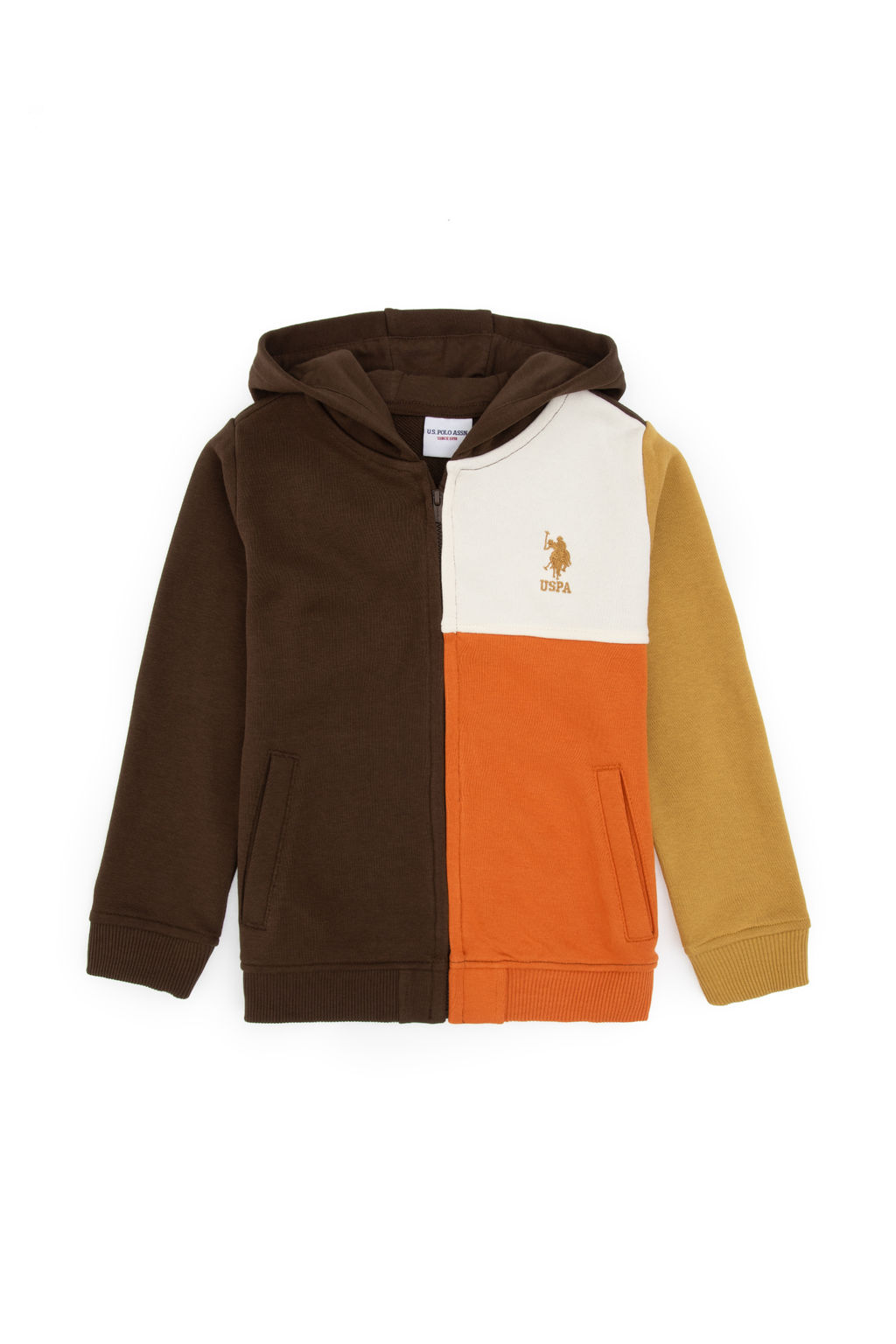 Erkek _ocuk Kahverengi Fermuarl_ Kap__onlu Sweatshirt - U.s. polo assn фото 6