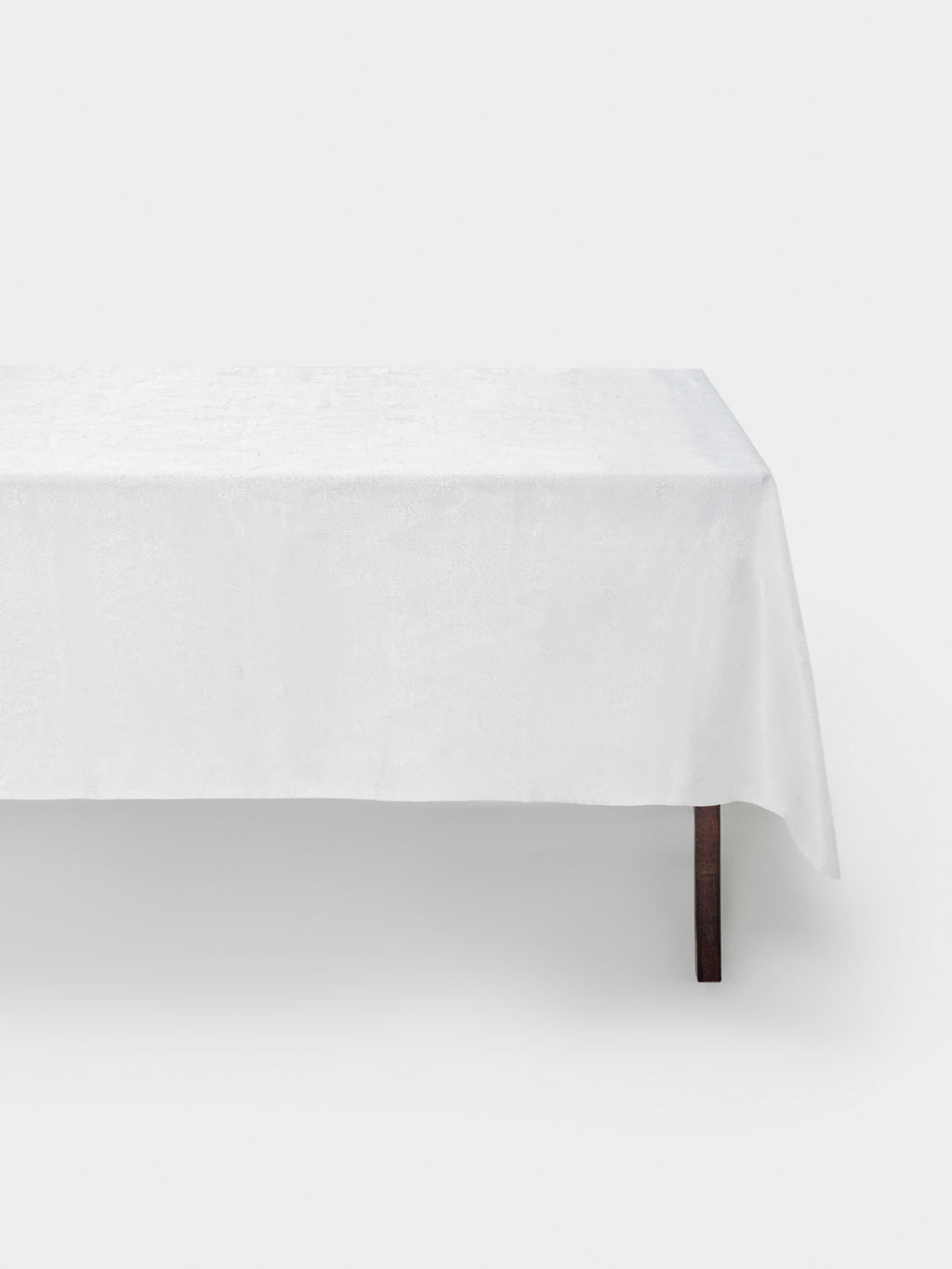 Скатерть, 160х160 см, жаккард, полиэстер, белая, Ели, White forest