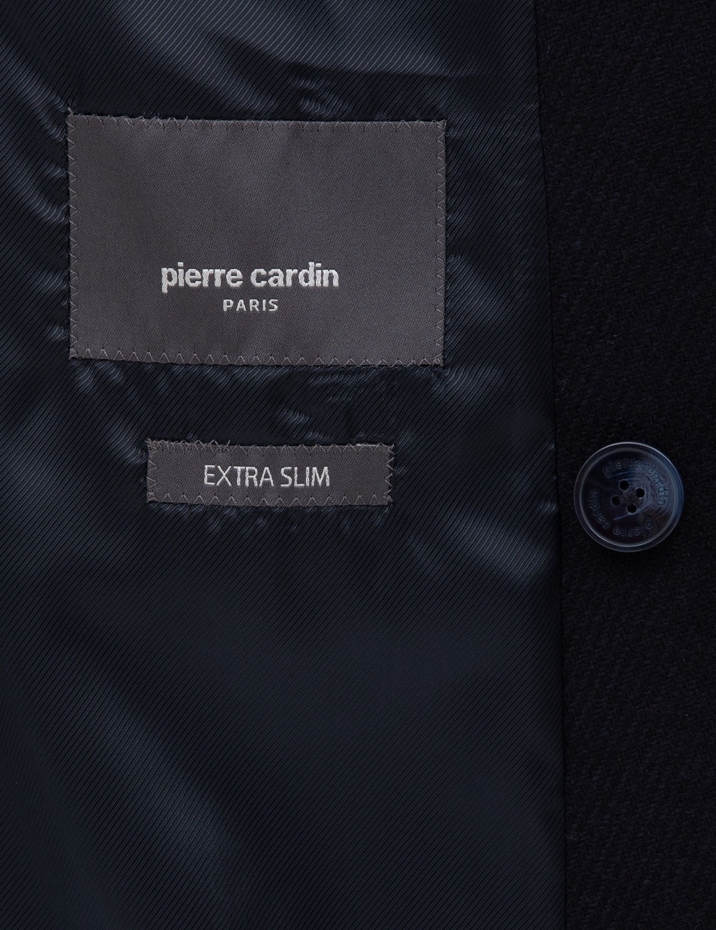 Lacivert Ex. Slim Fit Y_n Kar___ml_ Kruvaze Ceket