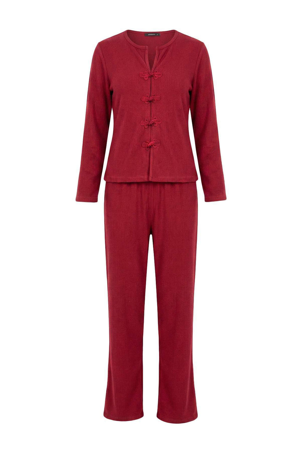 Bordo _in D__meli Yumu_ak F_r_al_ Fitilli _rme Pijama Tak_m_ THMAW27PT00027 - Trendyolmilla фото 5
