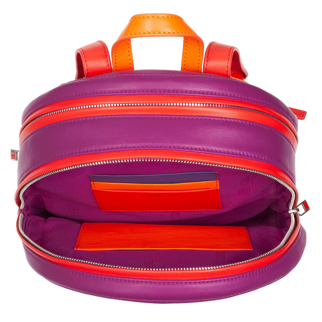 Итальянский женский кожаный рюкзак DuDu Bags серии Favignana | фуксия - Dudubags фото 5