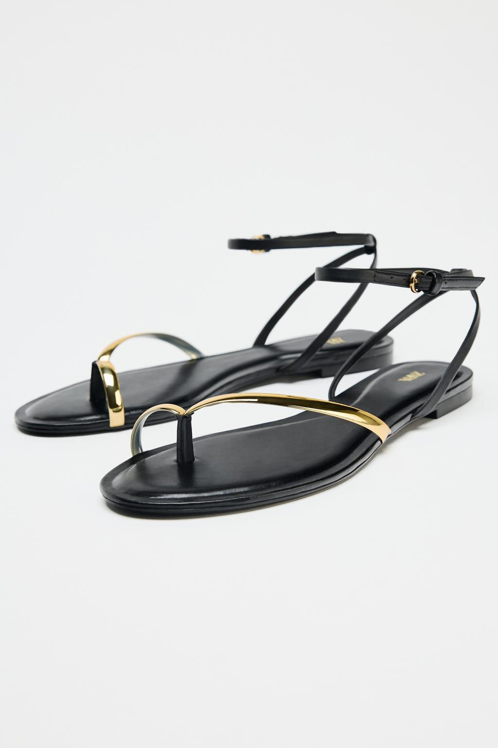 FLAT SANDALS WITH DETAIL - Zara фото 5