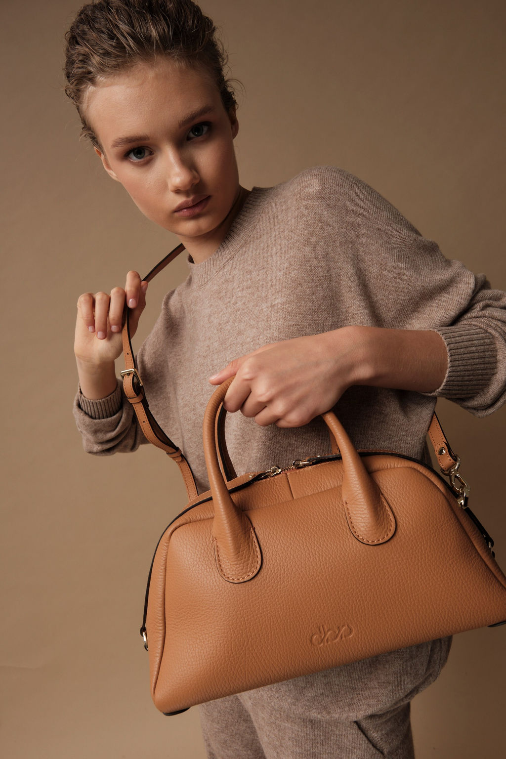 Кожаная сумка Kandys DBR 31206 светлый орех фото 14