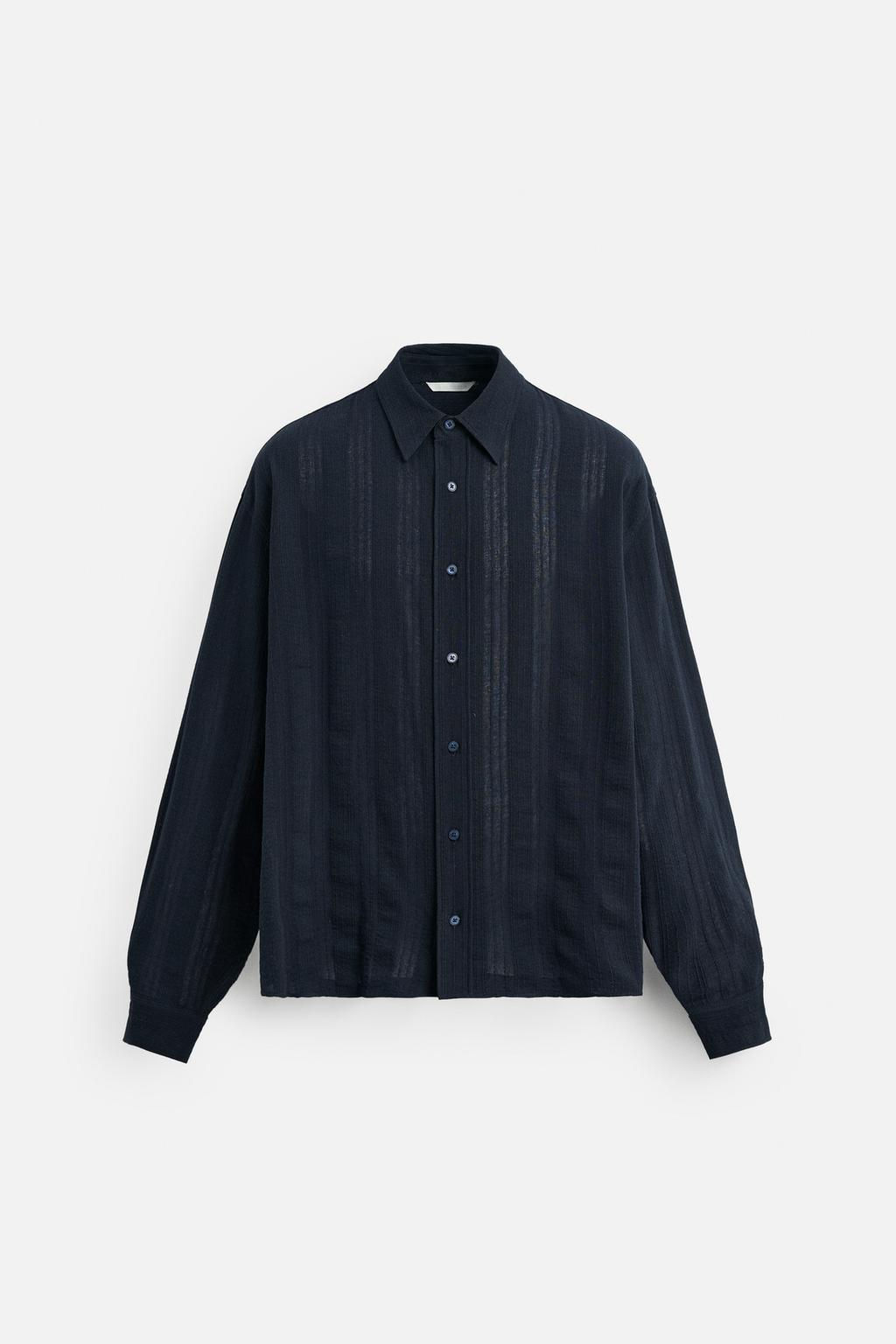 STRIPED TEXTURED SHIRT - Zara фото 7