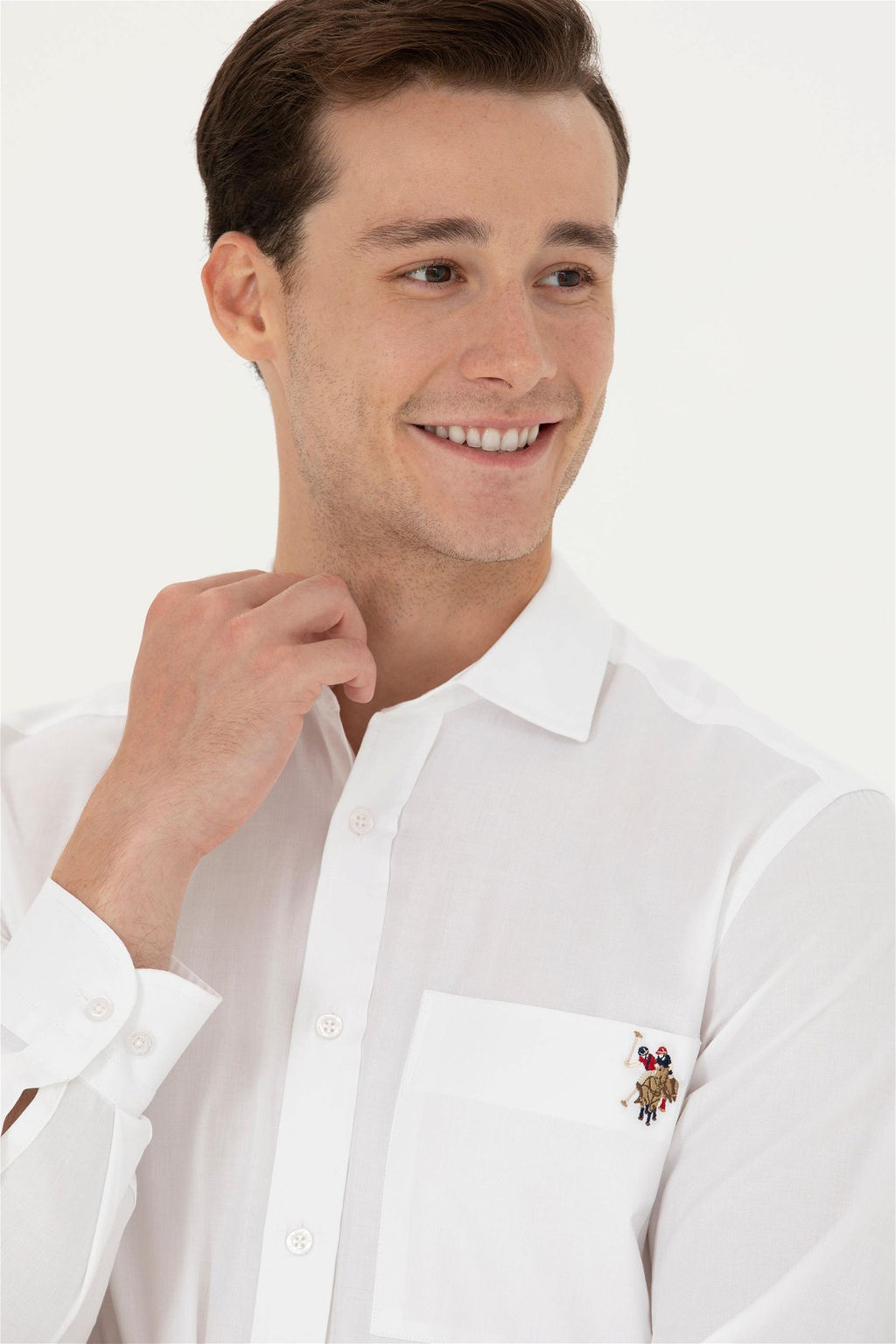 U. S. Polo Assn Мужская белая рубашка с длинным рукавом - U.s. polo assn фото 9