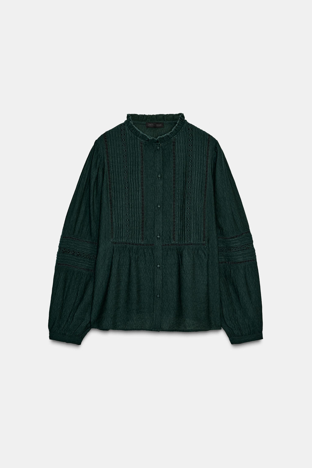 ROMANTIC LACE TRIM SHIRT - Zara фото 4