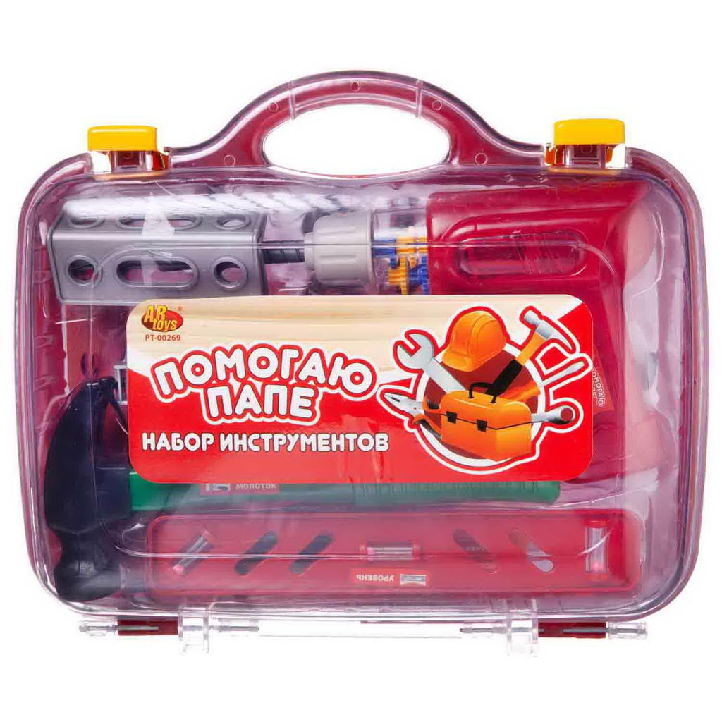 Набор инструментов в чемодане Помогаю Папе, 26 предметов - Abtoys фото 4