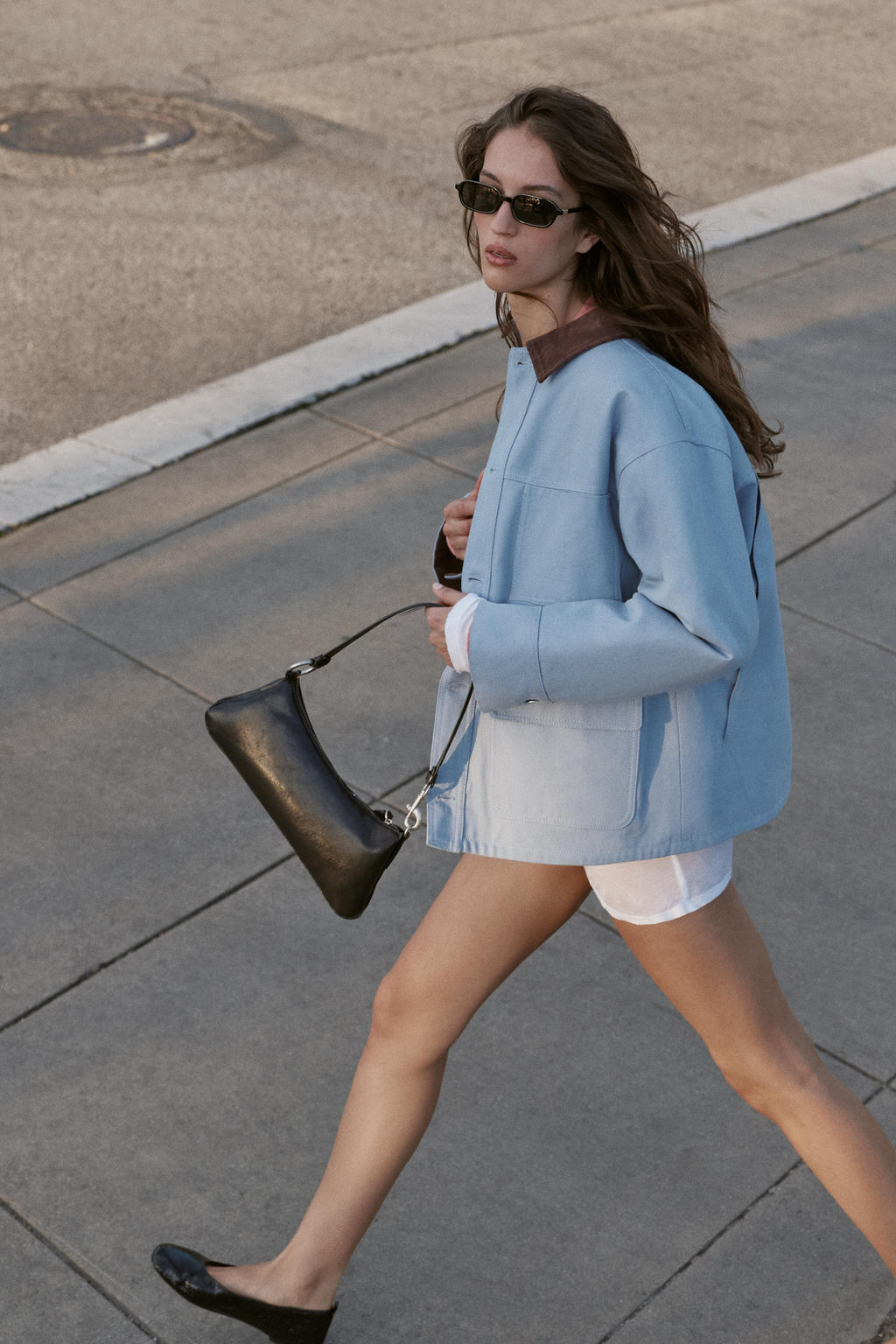 PUFFER JACKET WITH CONTRAST COLLAR - Zara фото 3