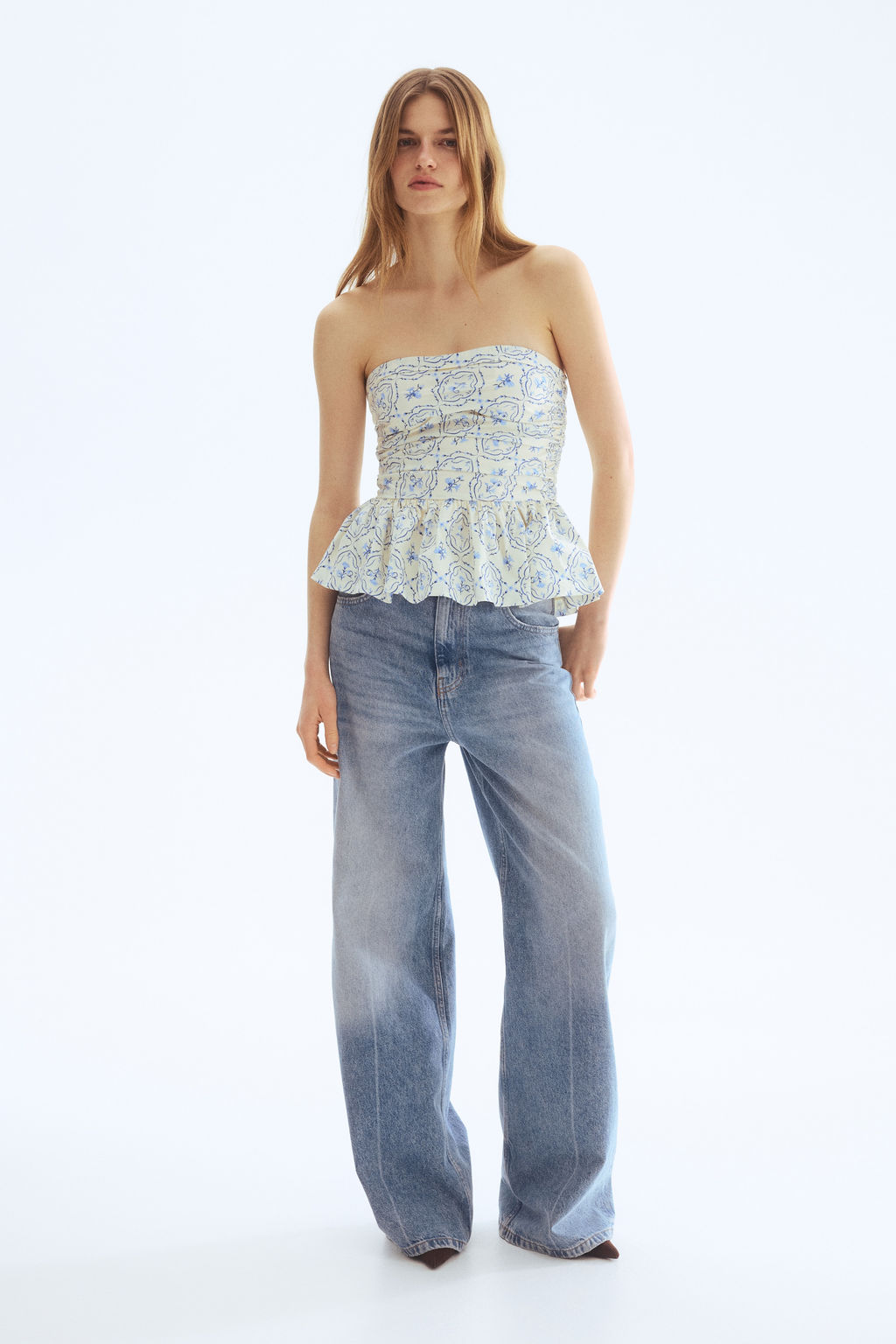 Top bandeau con peplum - H&m фото 5