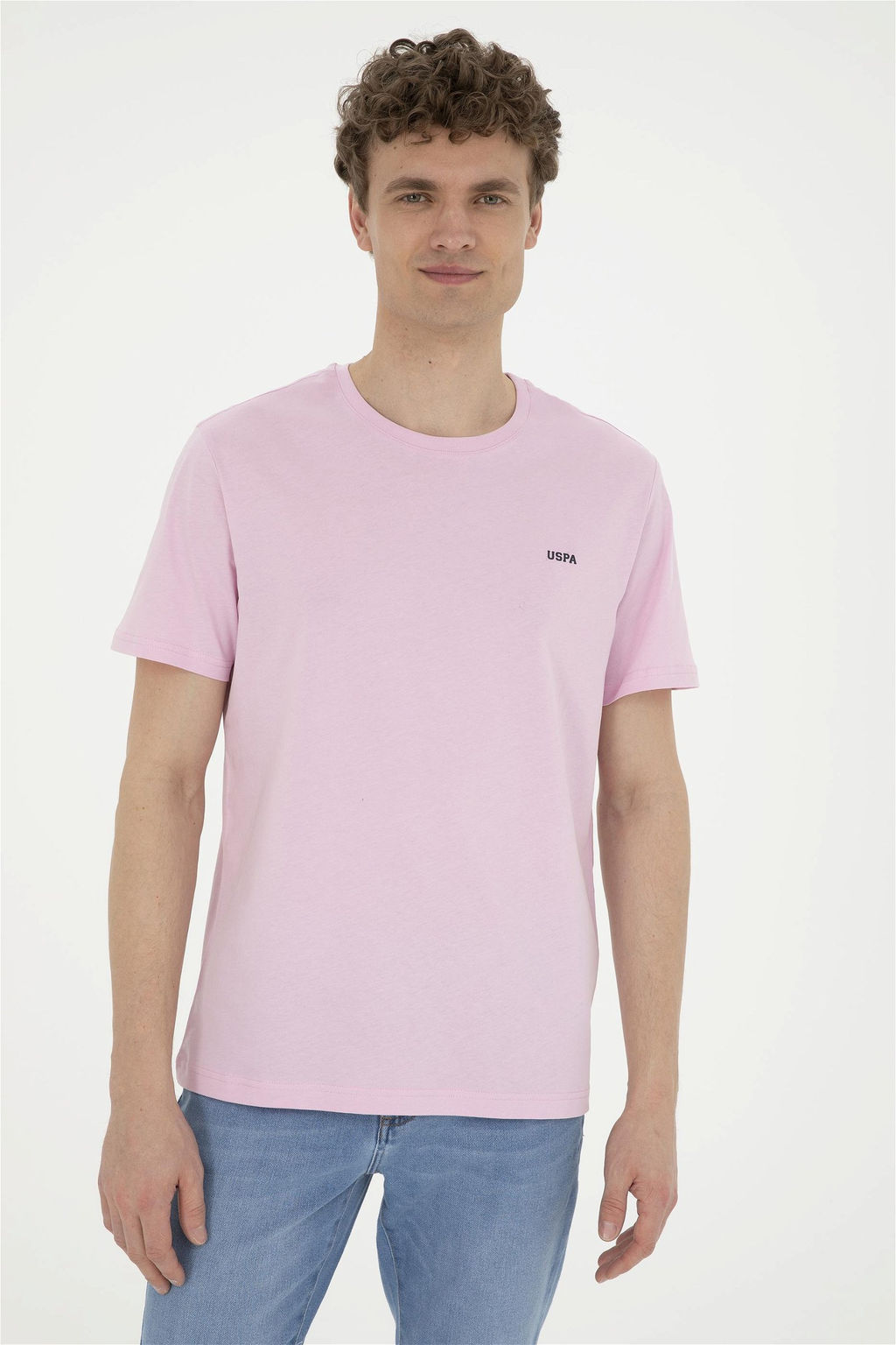 U. S. Polo Assn / Мужская розовая базовая футболка - U.s. polo assn фото 3