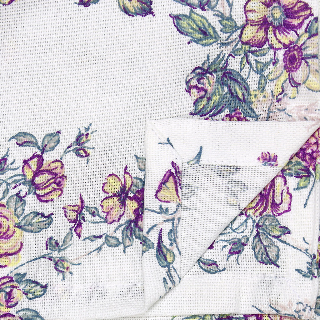 Сиреневый букет К Скатерть 150х145см, длина стола до 110см, на 4 персоны, хлопок Премиум 186г/м2, Домашняя мода (Россия)  фото 3