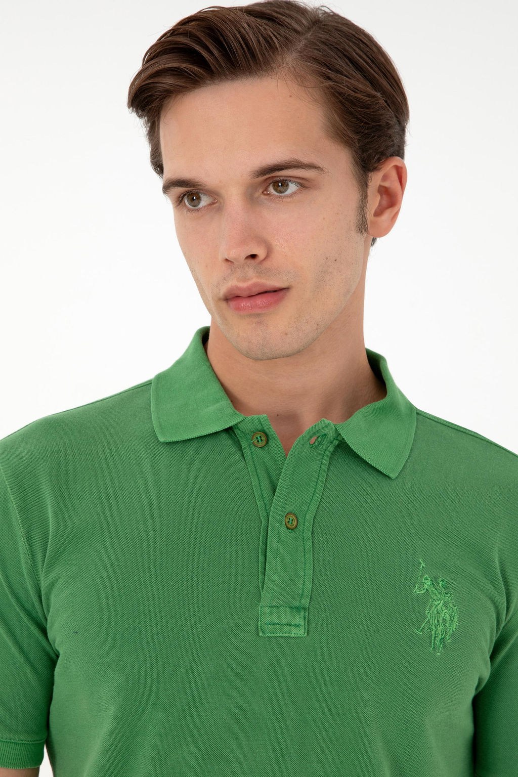 Мужская зеленая базовая футболка Неожиданная скидка в корзине - U.s. polo assn фото 2