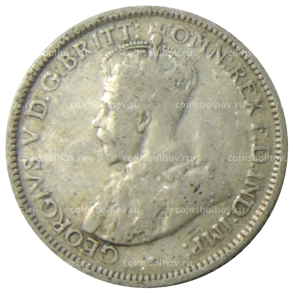 Монета 6 пенсов 1925 года Австралия