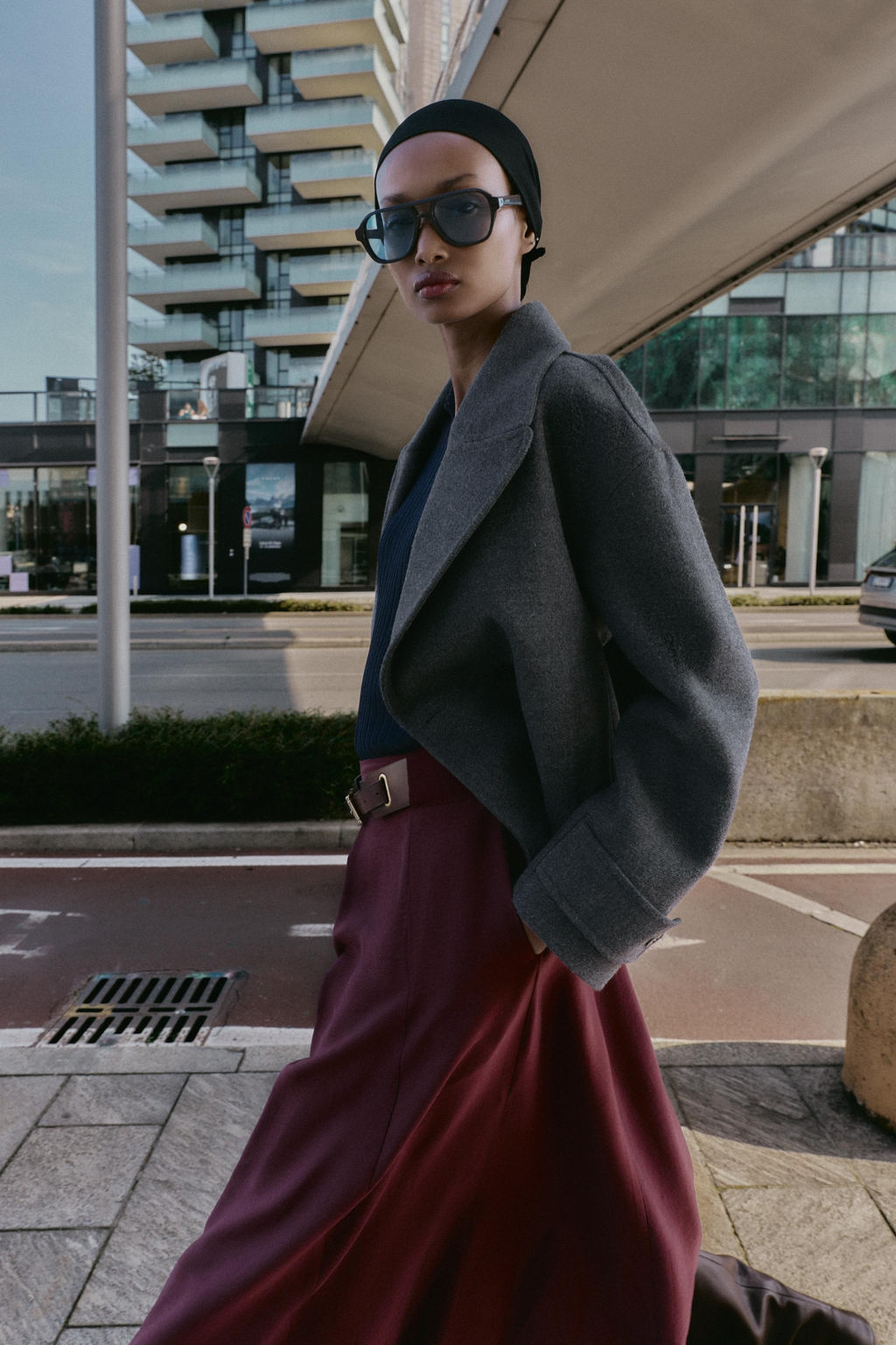 BELTED MIDI CAPE SKIRT - Zara фото 4