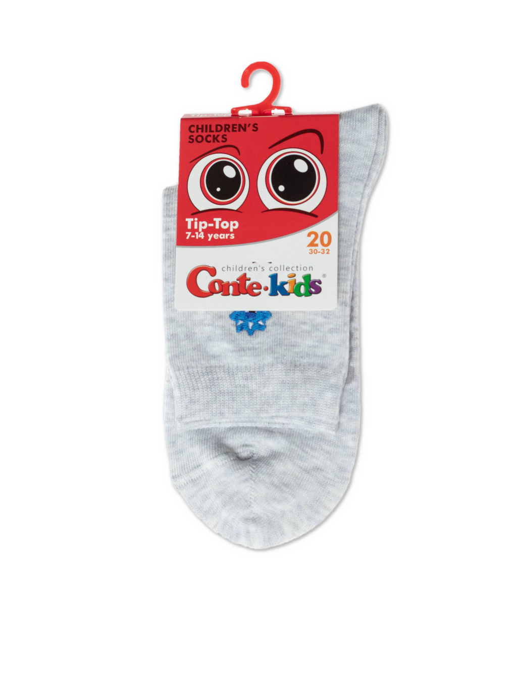 Цена за 2 пары. Носки классические CONTE-KIDS Однотонные хлопковые носки с вышивкой TIP-TOP - Conte elegant фото 2