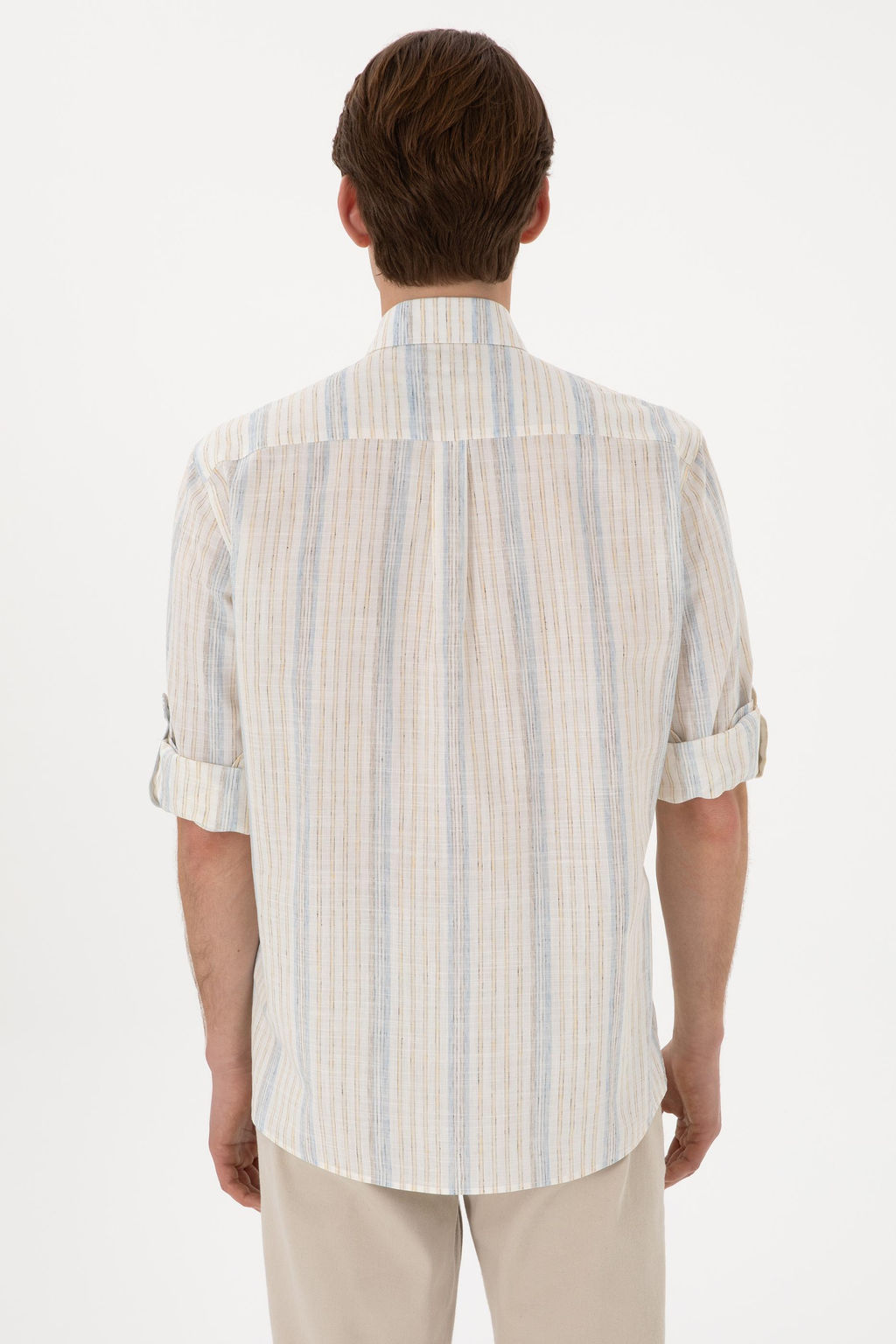 Erkek Beyaz Uzun Kollu G_mlek Sepette S_rpriz _ndirim - U.s. polo assn фото 5