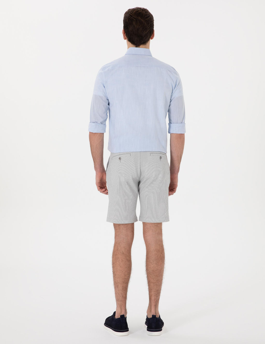 Gri Slim Fit Dokuma _ort