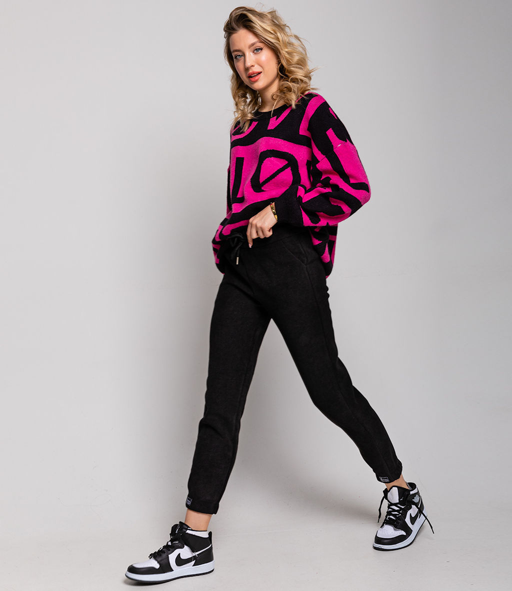 Брюки #МСК8663, чёрный