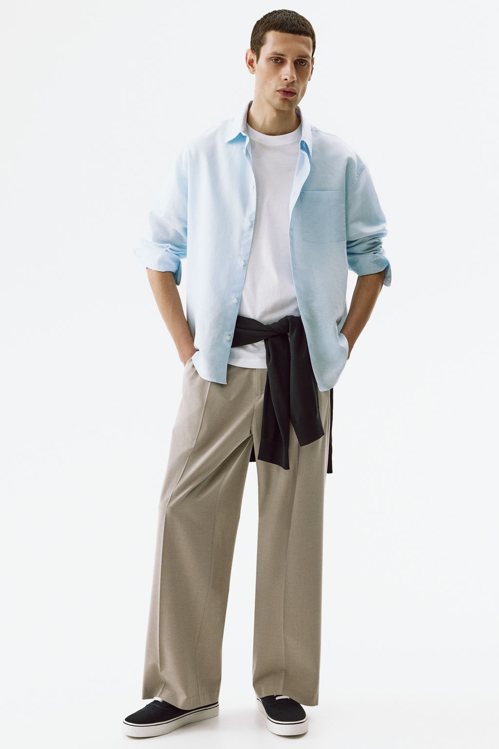 Camisa en mezcla de lino Relaxed Fit - H&m фото 12