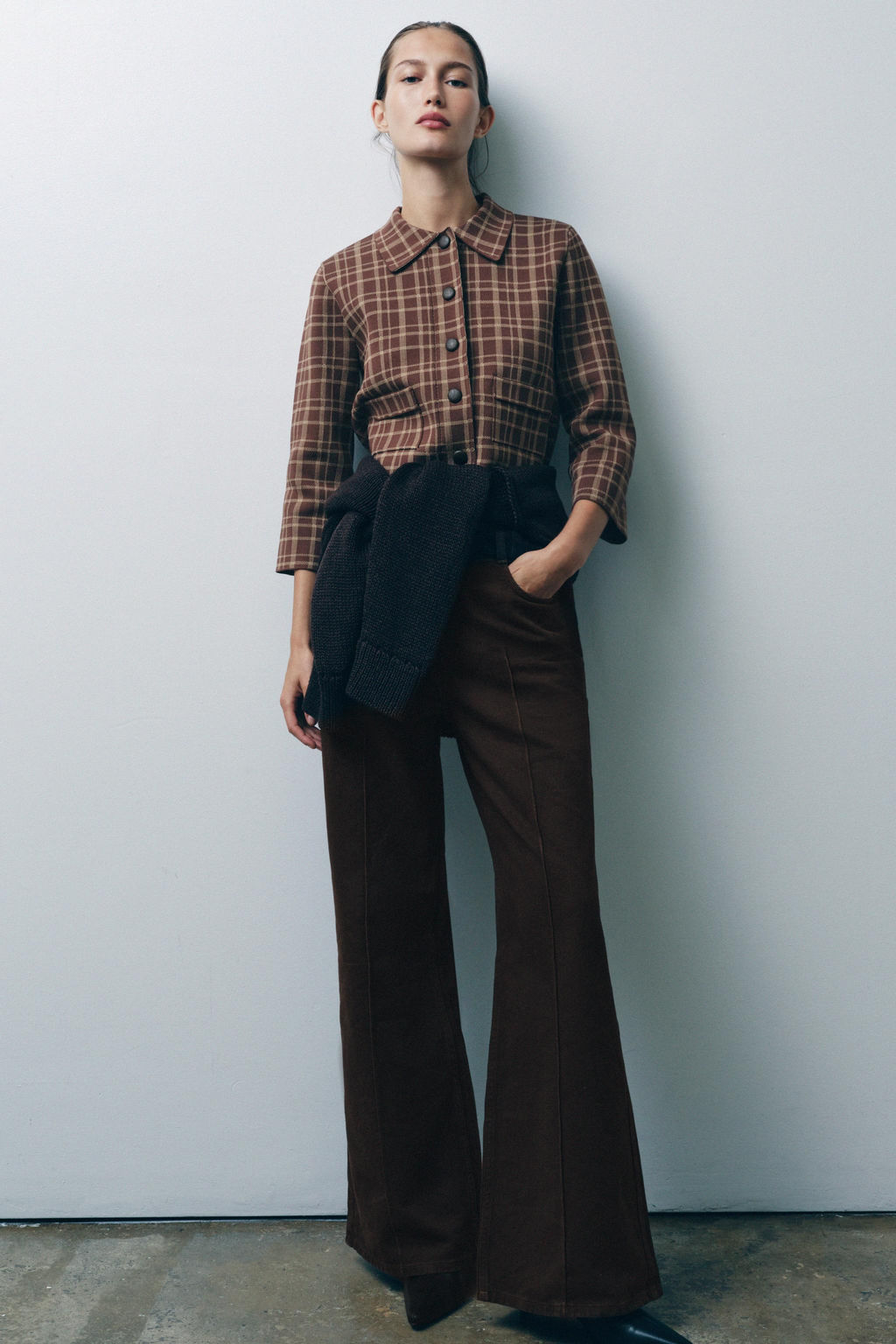 CHECK CARDIGAN