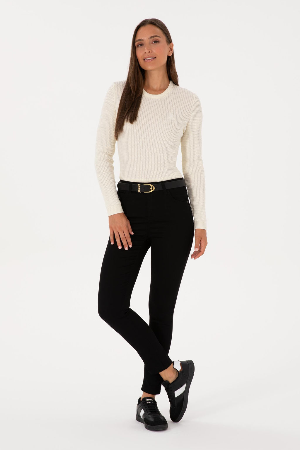 Kad_n Siyah Toothpick Fit Kanvas Pantolon