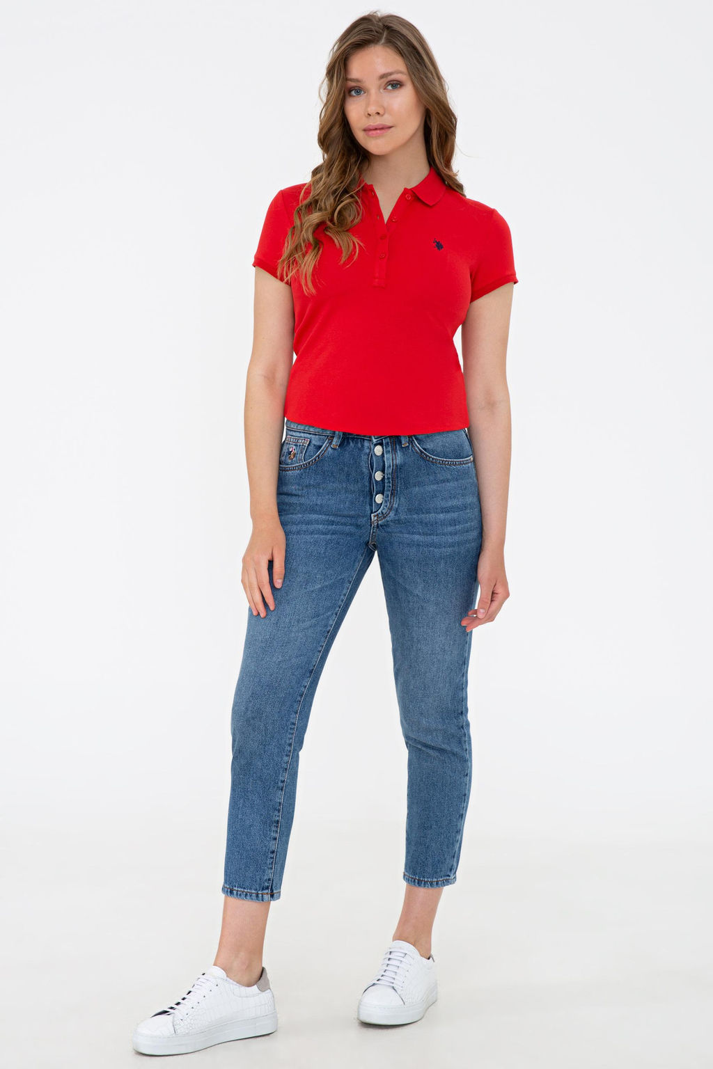 Kad_n K_rm_z_ Basic Polo Yaka Ti__rt - U.s. polo assn фото 4