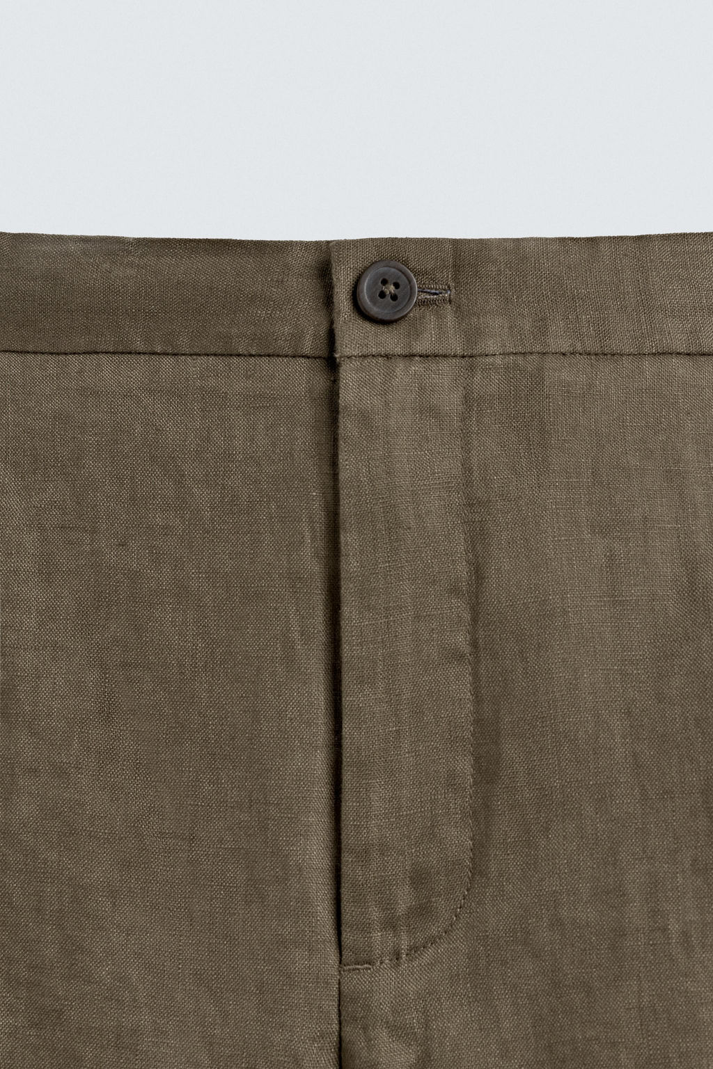 PANTAL?N RELAXED FIT 100% LINO / Marr?n / Topo - Zara фото 9