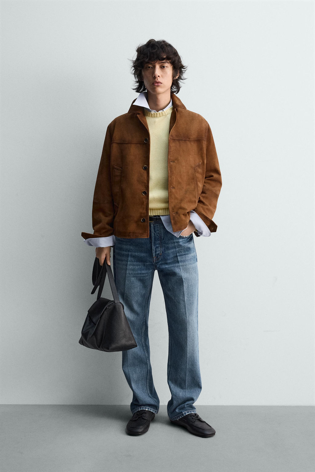 RELAXED FIT LEATHER SUEDE JACKET LIMITED EDITION - Zara фото 10