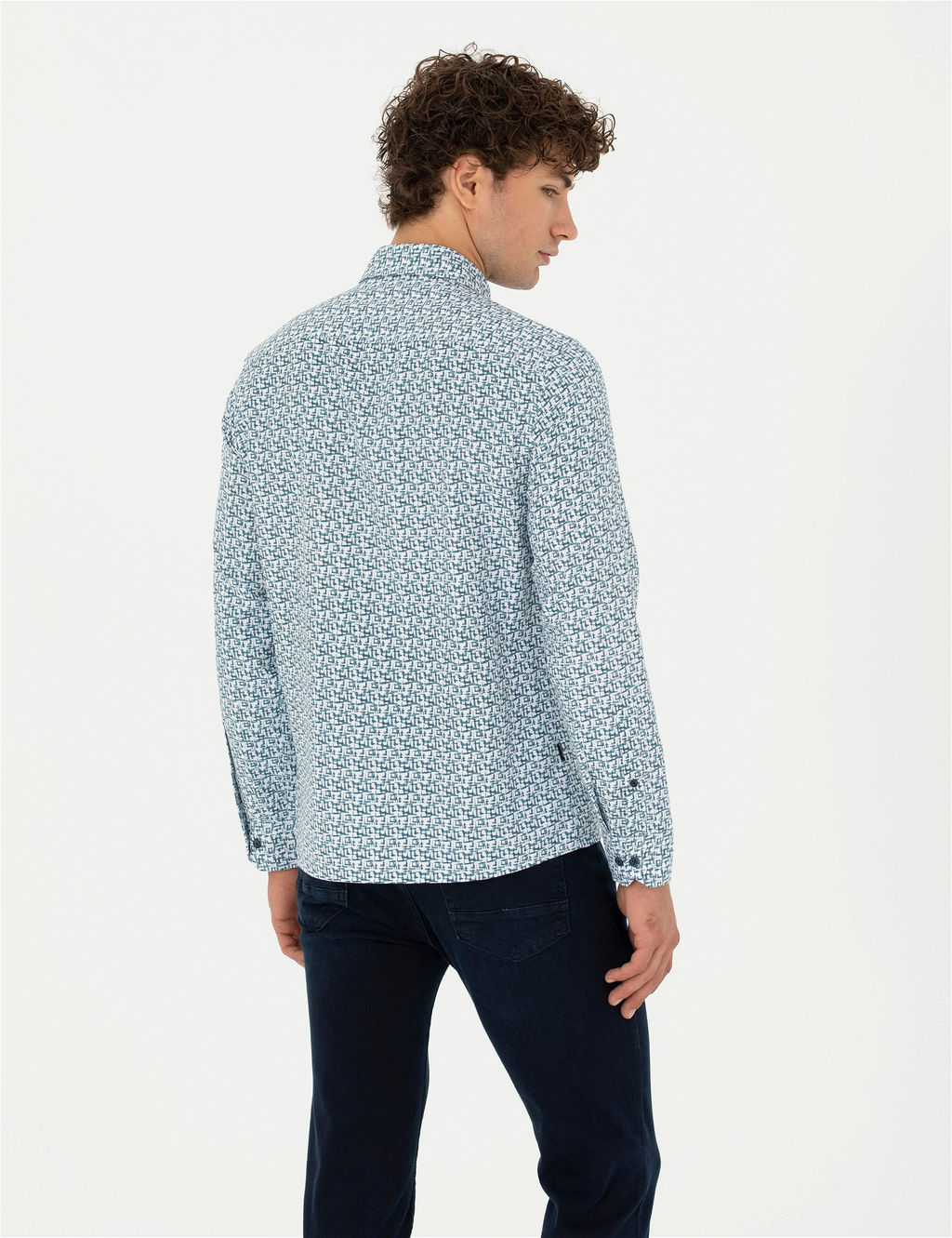 A__k Lacivert Slim Fit Uzun Kollu G_mlek - Pierre cardin фото 5