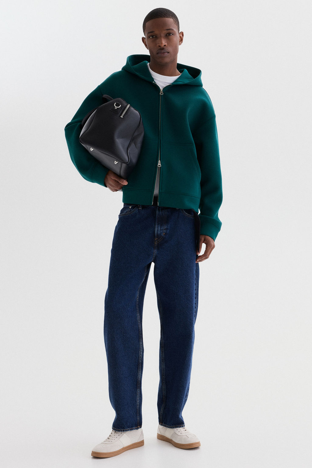 Chaqueta sudadera efecto neopreno Loose Fit - H&m фото 7