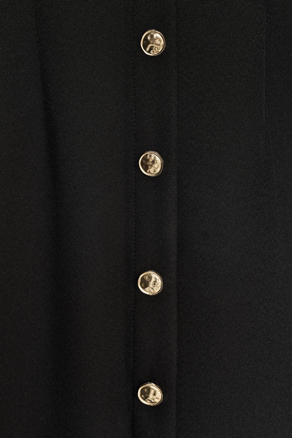 GOLD BUTTON CREPE MIDI DRESS - Zara фото 8