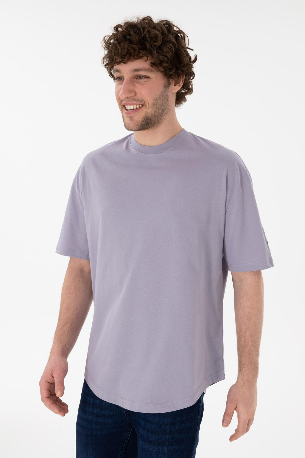 Erkek Long Fit Bisiklet Yaka Gri Basic Ti__rt Sepette S_rpriz _ndirim - U.s. polo assn фото 4