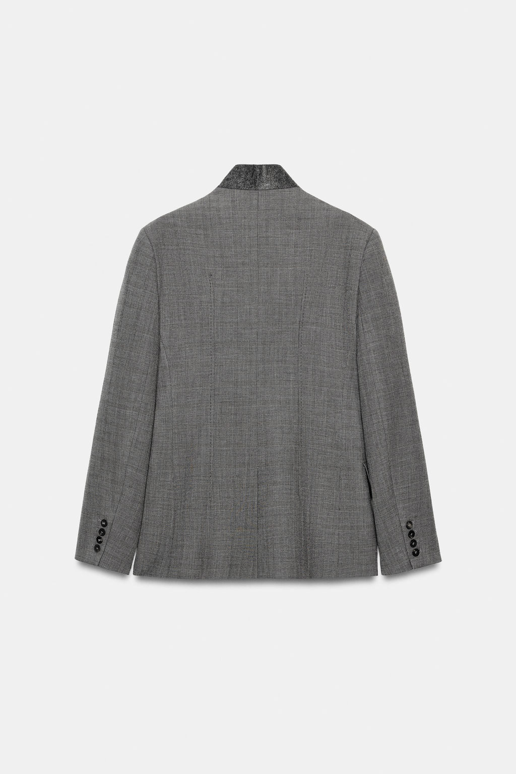 BLAZER ENTALLADA CUADROS ZW COLLECTION / Gris medio - Zara фото 6