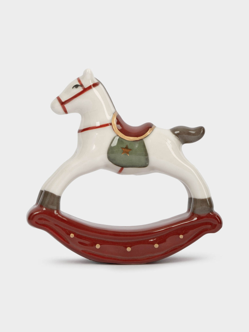 Статуэтка, 10 см, фарфор P, бежево-бордовая, Лошадка-качалка, Bright horse - Anna lafarg фото 5