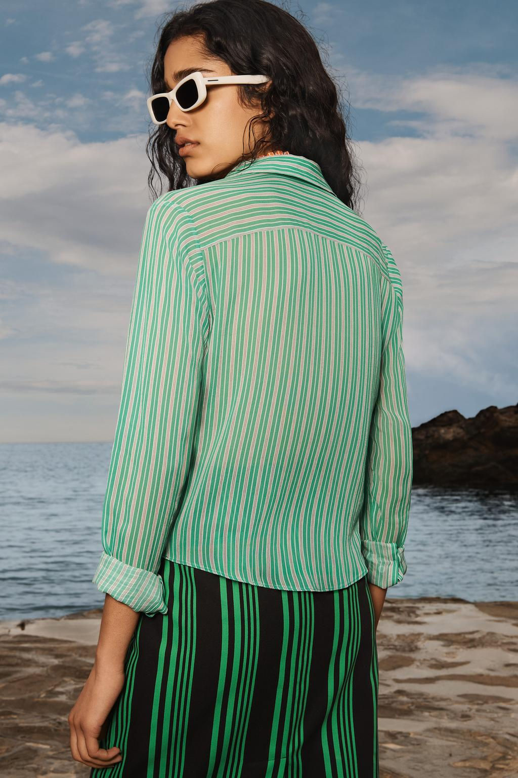LIMITED EDITION STRIPED STRAIGHT SKIRT - Zara фото 2