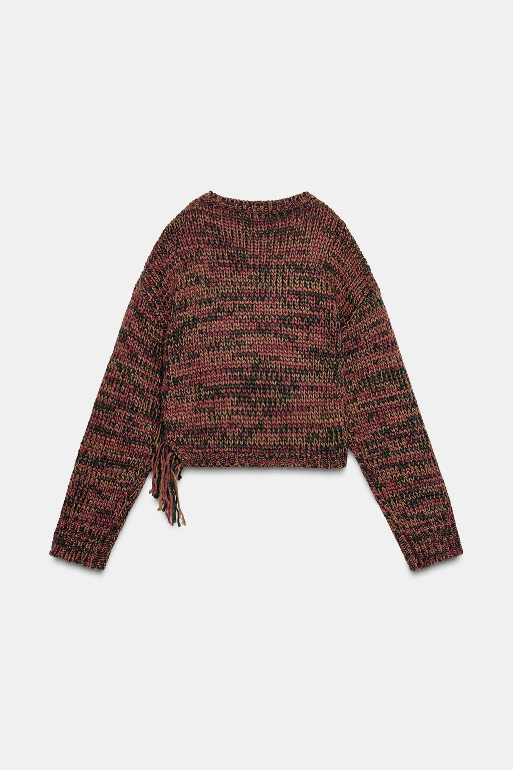 KNIT JUMPER WITH SIDE FRINGES - Zara фото 6
