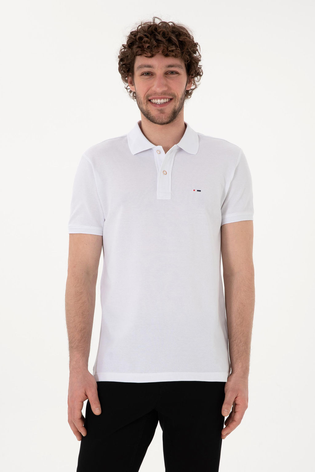 Erkek Slim Fit Polo Yaka Beyaz Basic Ti__rt Sepette S_rpriz _ndirim - U.s. polo assn фото 8
