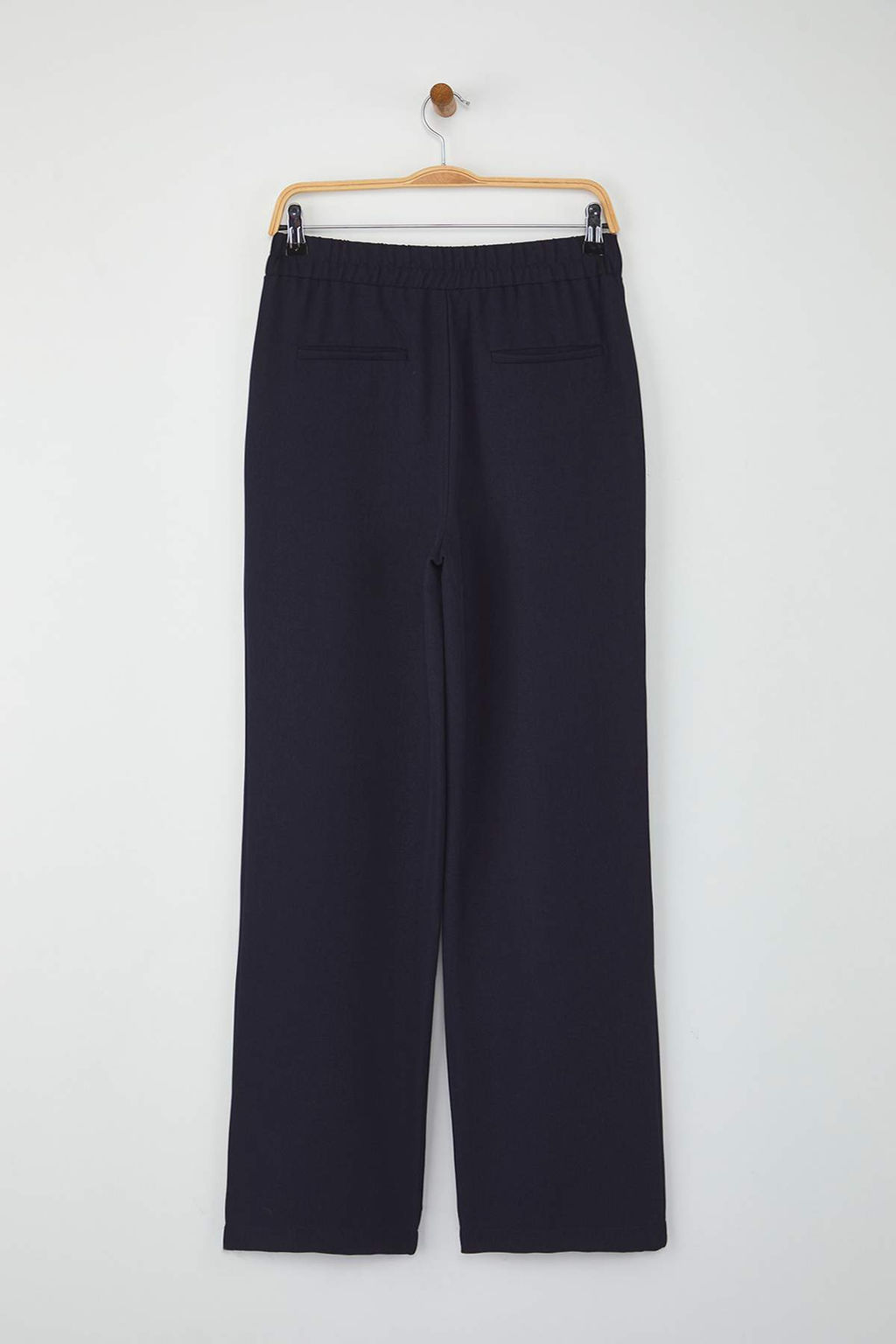 Lacivert Straight/Duz Kesim Dokuma Kumas Pantolon TWOAW22PL0321