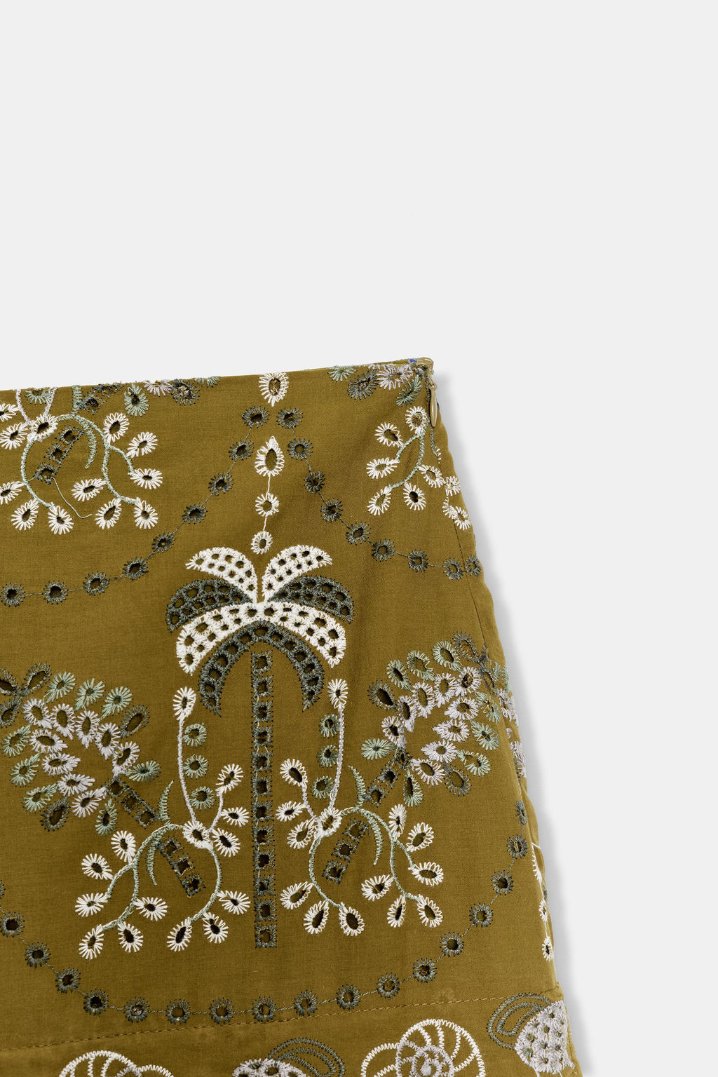 FALDA MIDI BORDADOS PERFORADOS / Multicolor - Zara фото 8
