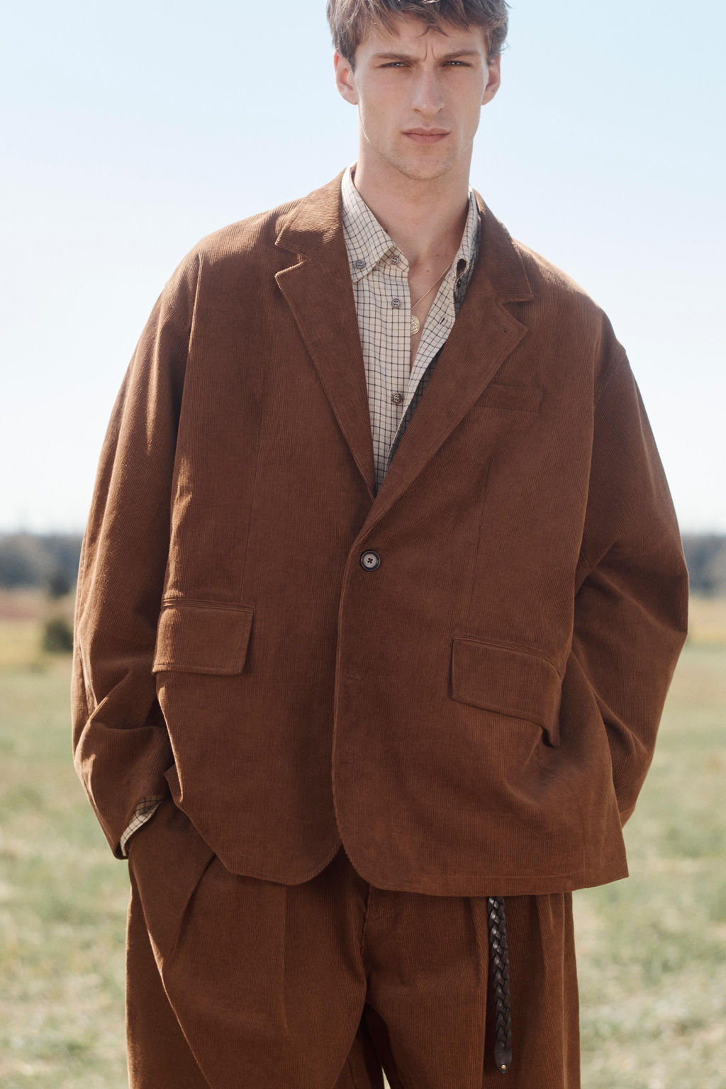 LIMITED EDITION RELAXED FIT CORDUROY SUIT BLAZER - Zara фото 2