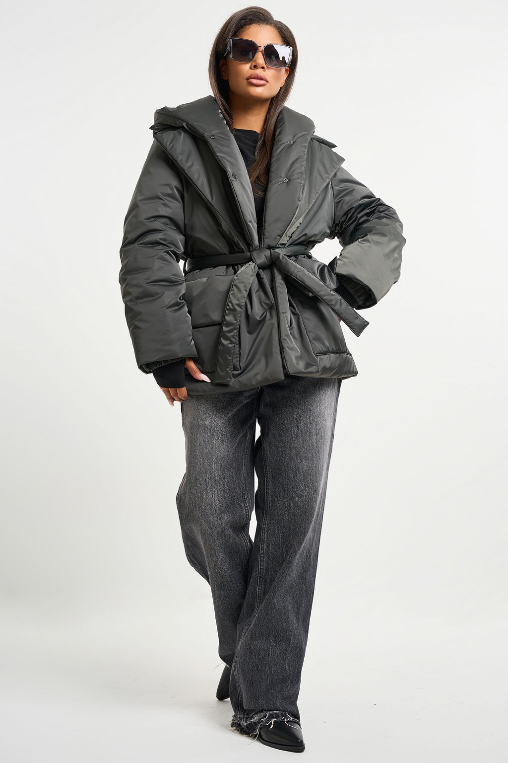 Куртка утепленная со съемным капюшоном торф