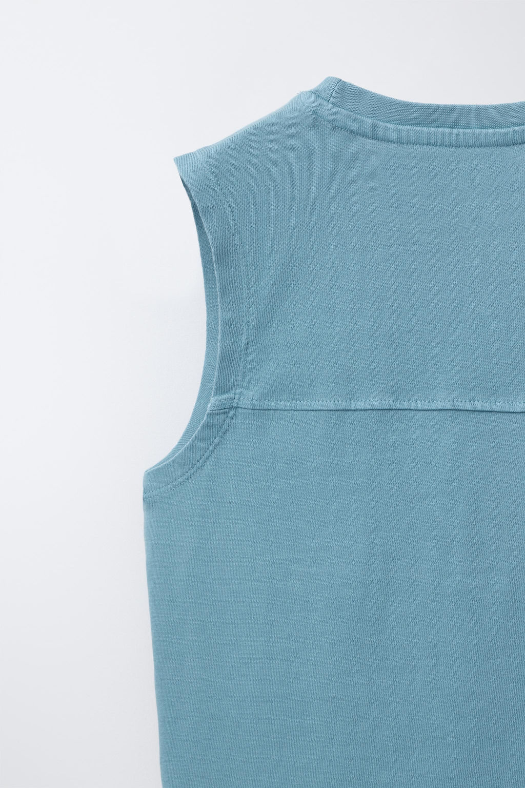 CAMISETA LISA MANGA SISA / Azul lavado - Zara фото 4