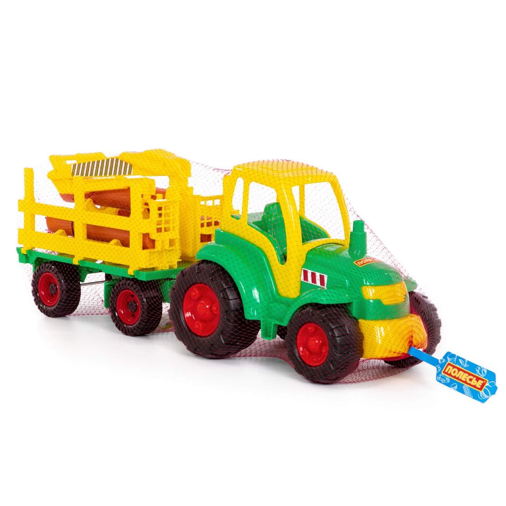 Чемпион, трактор + прицеп-лесовоз (в сеточке) - Полесье фото 5