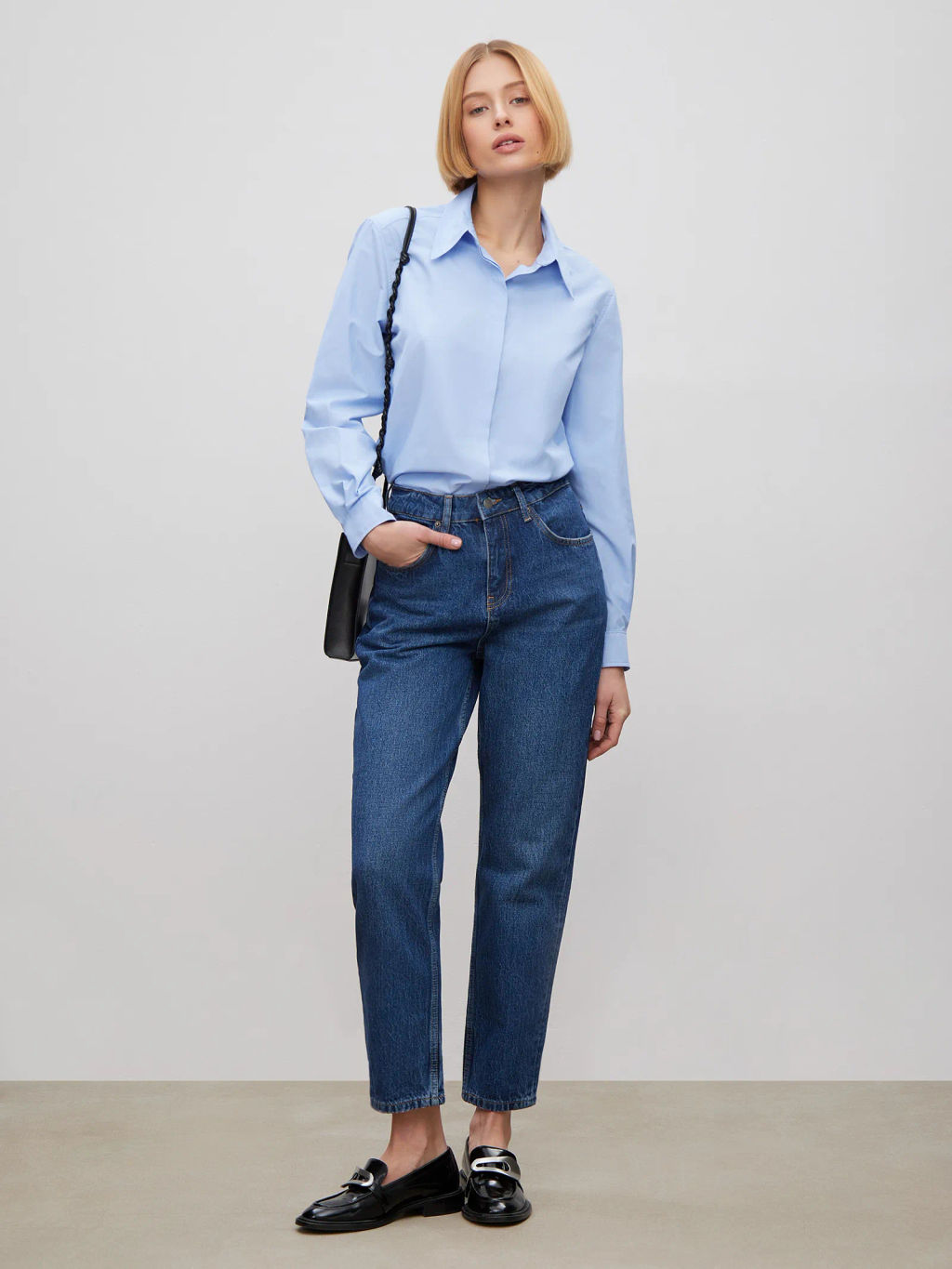 ЕМКА / Зауженные джинсы из плотного натурального хлопка