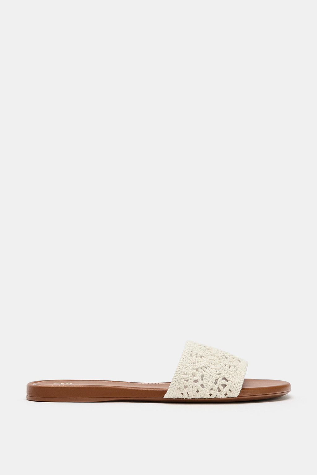 SANDALIA PLANA CROCHET / Beige claro - Zara фото 3