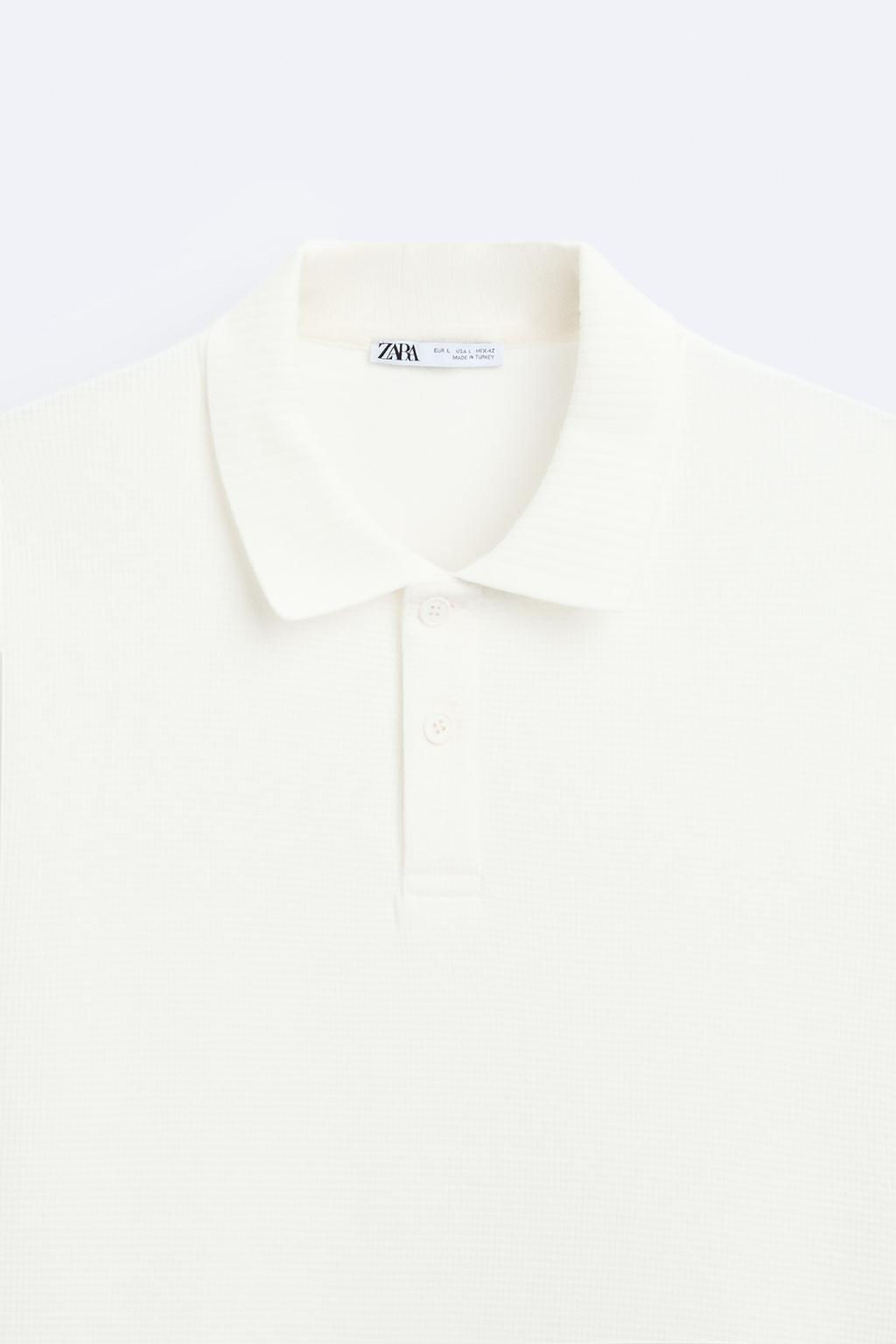 TEXTURED POLO SHIRT - Zara фото 8
